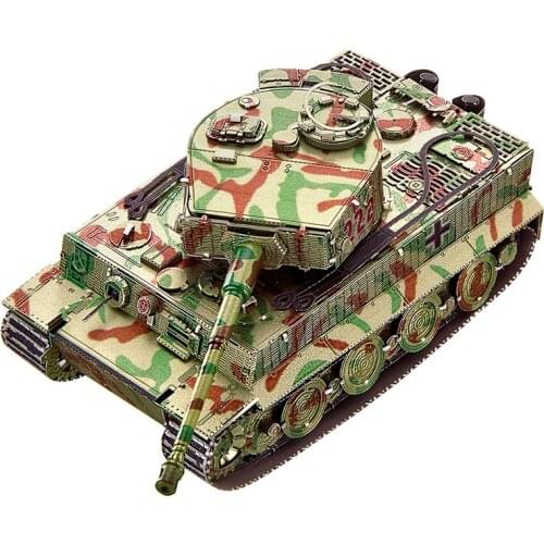 Piececool 3D Metal Puzzle TIGER I Tank model kits DIY Laser Cut Puzzles Jigsaw Toy For Children
