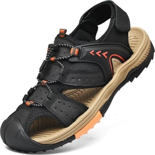 Wear man big sandals-men shoes rubber sandalen sandalias sandel leather beach flip da homme male couro 49 2020 uomo masculina