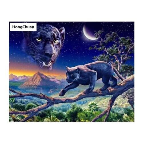 Panther 5D DIY Full Square/Round Diamond Painting Diamond Embroidery Mural Diamond Cross Stitch Home Decoration Mural Gift