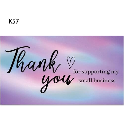 50pcs Thank You Cards For Supporting My Small Business Shopping Purchase Thanks Greeting Cards Gift Message Card
