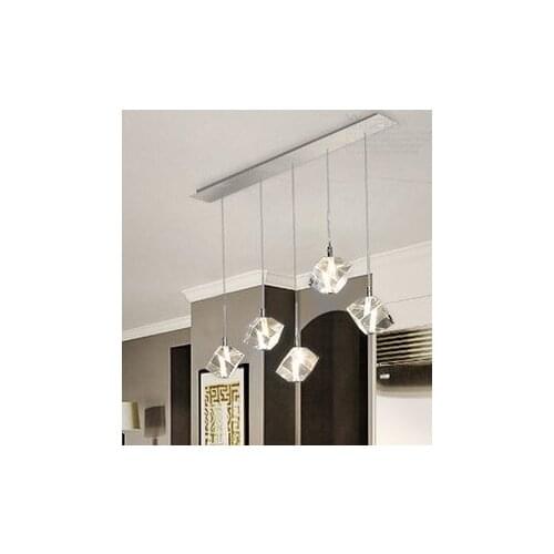 Modern Minimalist Fashion Personality K9 Chandelier Crystal Lamp Bar Dining Room Bedroom Lamp Lamp J Lustre Pendente