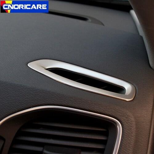 Car Styling Dashboard Air Conditioning Outlet Frame Decoration Sticker Trim For Volvo S60 V60 2012-17 Interior Accessories