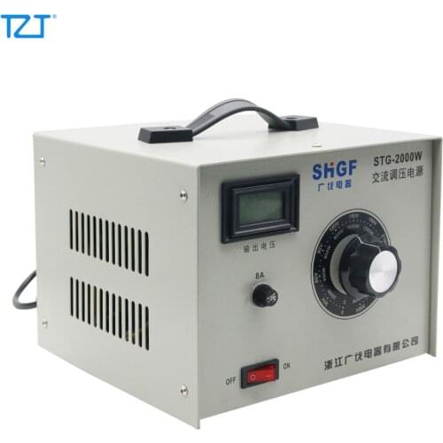 TZT STG-2000W Single Phase AC Autotransformer Voltage Regulator 0-300V Powerstat 2KW