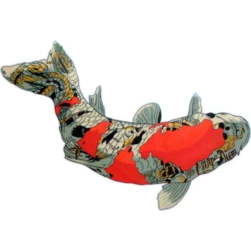 Cartoon Dreamy Koi Fish Personality Car Stickers DIY 3D Beautiful Fine Decal Vinyl High Quality Waterproof Sunscreen Kk13*9cm