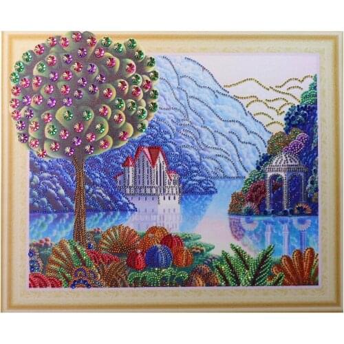 High Quality Special Shape Diamond Painting Animals Diamond Embroidery landscape Rhinestone Picture Diamond Mosaic 40x50CM