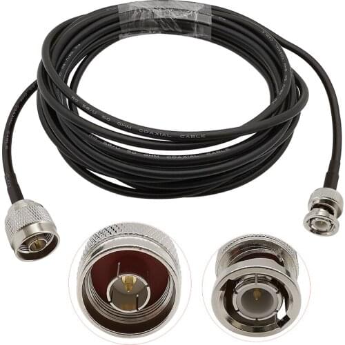 1Pcs Extension Cable RG58 BNC Male Plug to N Type Male Plug Connector 50 ohm RG58 RF Coaxial Pigtail WiFi Antenna Cable 0.5m-15m