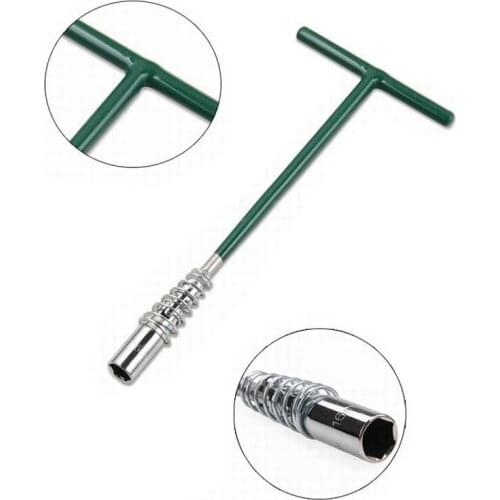 Home Use Save effort 1Pc T-Handle Universal Joint Spark Plug Socket Wrench Tool 16mm Spark Plugs Remover Installer Socket Wrench