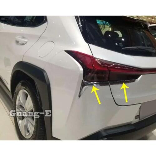 Car Stickers Rear Tail Light Lamp Detector Frame Cover Trim Accessories 4pcs For Lexus UX 200H 250H 260H 2019 2020 2021