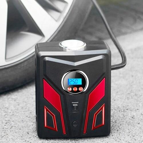 Car Air Pump 12V Inflatable Pump Portable Auto Air Compressor with Digital Pressure Gauge Flashlight