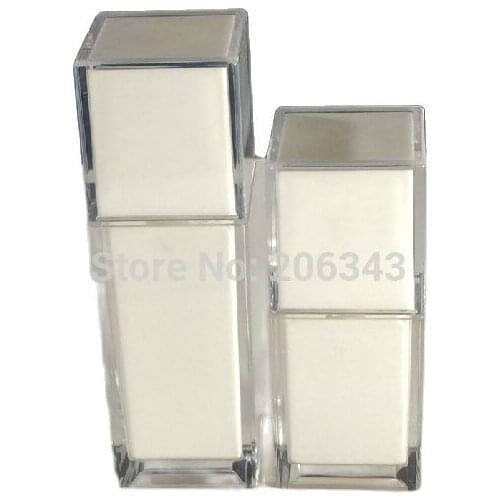 50ML white square acrylic pump lotion bottle,cosmetic container,press pump bottle ,Cosmetic bottle Cosmetic Packaging