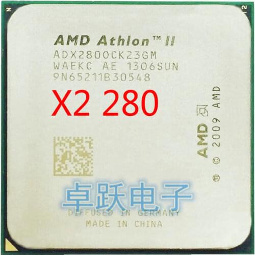 AMD Athlon II X2 280 Processor Dual-Core 3.6GHz 2MB L2 Cache Socket AM3 cpu scattered pieces cpu free shipping