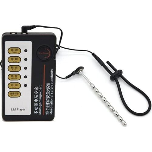 Electric Stimulator Penis Urethral Sound Cock Ring Kit BDSM Electro Shock Stimulation Pens Ring Urethral Plug Sex Toys For Men
