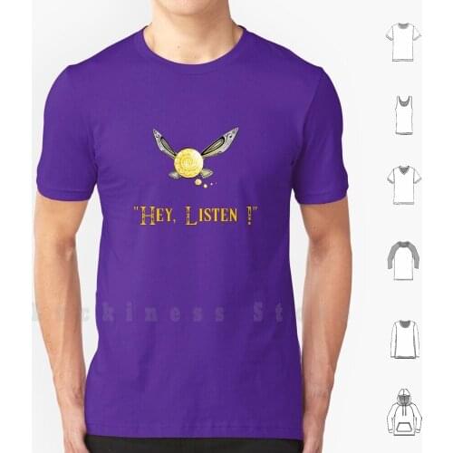 Hey Listen ! T Shirt Print For Men Cotton New Cool Tee Link Fairy Listen Hey Kokiri Shield Hyrule Hyrul Triforce