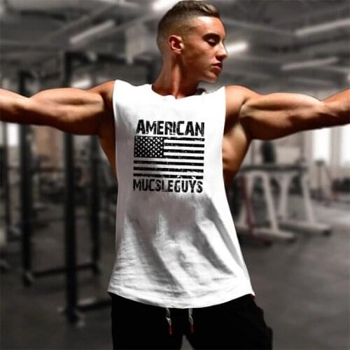 Brand Bodybuilding Clothes Singlets Mens Tank Tops Sleeveless Shirt Fitness Open Side Vest Men American Muscle Stringer Tanktop