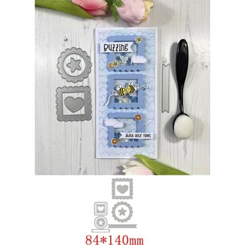 Hot Square Frame Circle Love Shape Metal Cutting Dies For Scrapbooking Craft Die Cut Card Photo Album Making Embossing Stencil