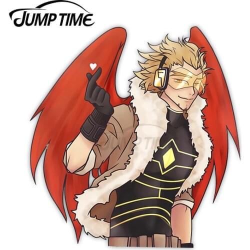 JumpTime 13 x 7.9cm My Hero Academia Hawks Vinyl Decal Anime Personality Car Stickers Occlusion Scratch RV Decoration