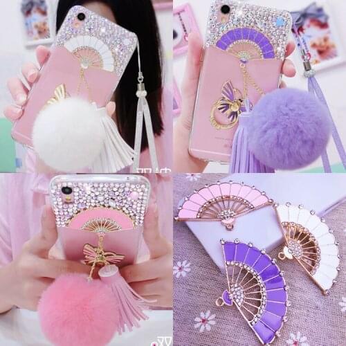 Dripping oil fan tassels winter fur ball hot style mobile phone case accessories diy jewelry accessories diamond stickers