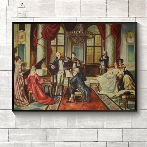Hand painted oil painting European Court figure painting for dining-room living room Wall decoration picture