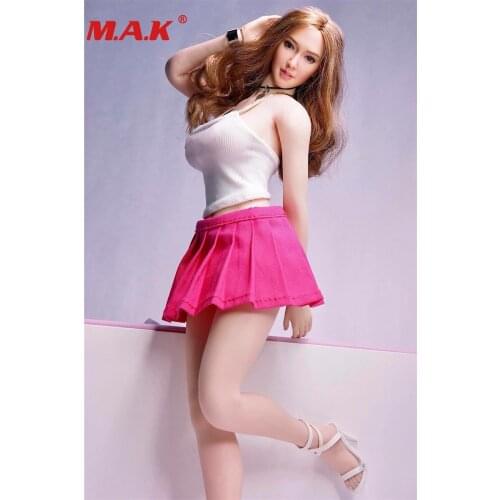 1:6 Scale Female Girl Woman Young Lady Clothes Set Model Sling Shirt Skirt Set Accessory For 12' Action Figure Clothing Set