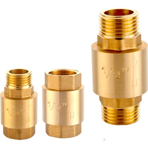 1/2" 3/4" 1" BSP Female Thread Brass Vertical Lift Spring Check Valve One Way Non-return Valve For Water