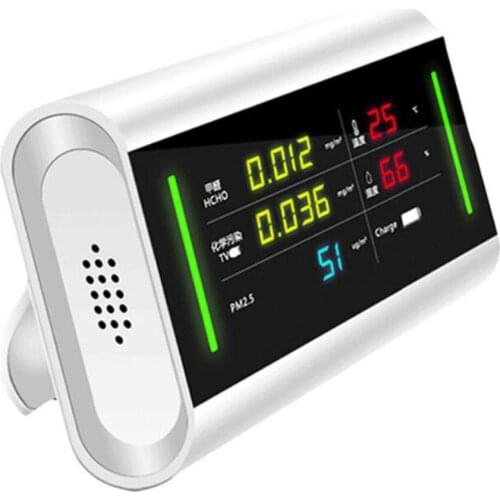 Laser Sensor PM2.5 Detector Portable Accurate Air Quality Monitor Tester Keep Lighting Lithium Battery Chargable Car Detector