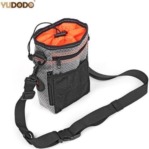 Multi-function Portable Dog Treat Bag Reflective Pet Outdoor Training Aid Bag Poop Bag Food Holder With Adjustable Waist Belt