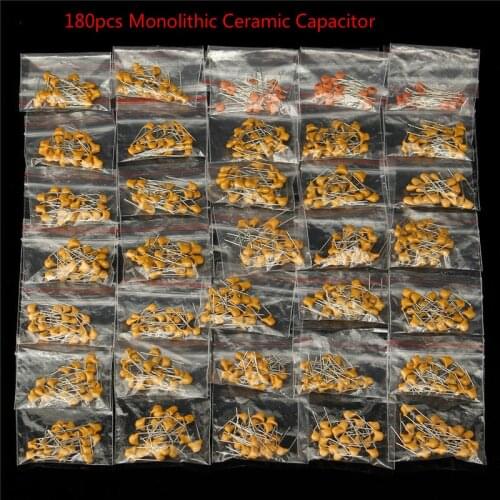 Ceramic capacitor kit 18values*10pcs =180pcs 20pF~1uF