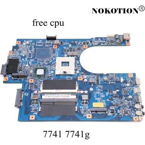 NOKOTION For Acer aspire 7741 7741Z 7741G 7741ZG Laptop Motherboard HM55 GMA HD DDR3 MBPT501001 48.4HN01.01M Free CPU