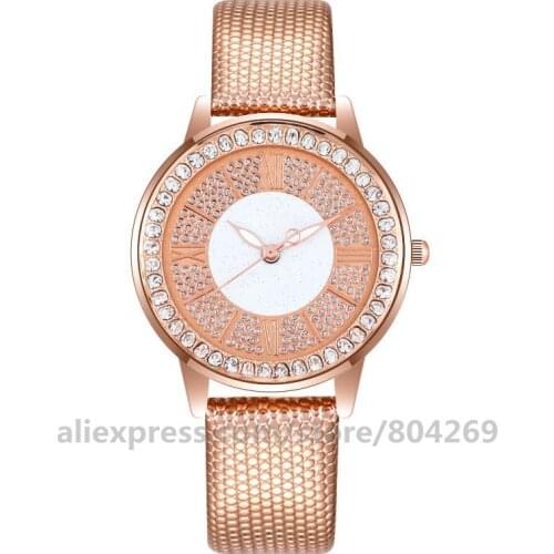 New Arrival Fashionable Starry Sky Studded Snakeskin Strap Watch Fashion Women Leather Dress Wristwatch Hot Sellings