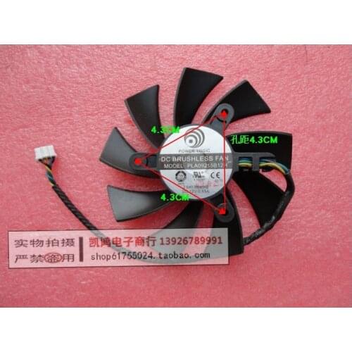 PLA09215B12H 12V 0.55A 87mm For MSI N560 570 580GTX HD6870 Graphics Card Cooling Fan 4Wire 4Pin