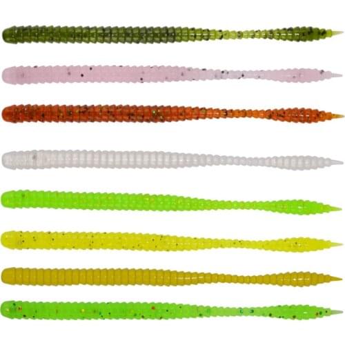 8Pcs Silicone Lure Soft Fishing Lures 13.5CM 2.8G Baits Worm Trout Bionic Fishing Maggot Earthwom PVC Insect For Fishing Tackle