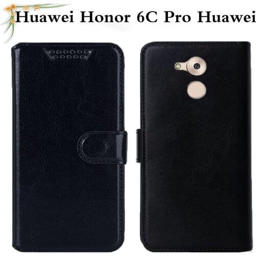 Luxury Flip Case For Huawei Honor 6C Pro Huawei JMM-L22 PU Leather Soft Silicon Wallet Cover 6C 6 C Pro JMM-L22 5.2'' Case