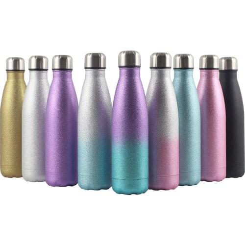Luxury Double Vacuum Thermos Cup Fashionable Stainless Steel Super Large Capacity Bullet Shaped Thermos Simple Household Items