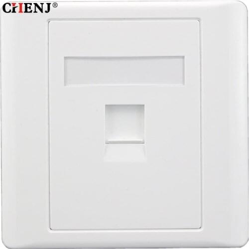 CAT6 RJ45 Network Wall Face Cover One Port Internet Panel Extruded Wire LAN Socket For Network Switch