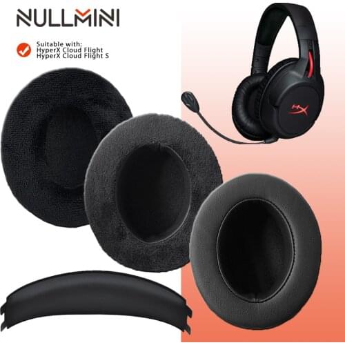 NullMini Replacement Earpads for HyperX Cloud Flight FlightS Headphones Headband Earmuff Sleeve Headset