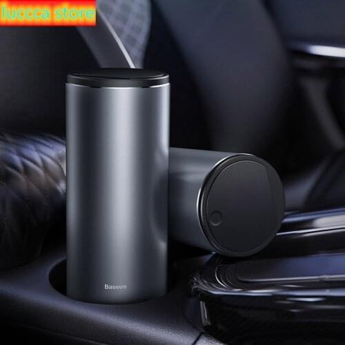 Car storage organizer bag, new alloy trash bin, multifunctional car trash bin