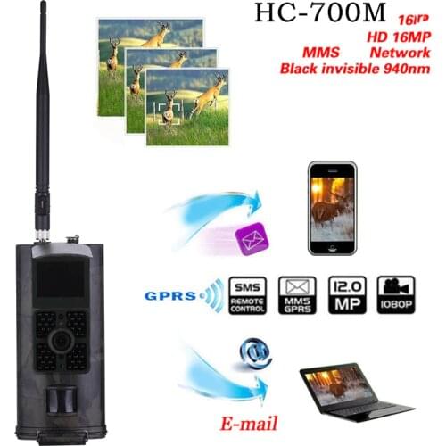 Suntek 16MP 2G MMS/SMTP Hunting Cameras Outdoor Trail Wildlife Cameras Scouting Photo Traps Infrared Night Vision HC-700M
