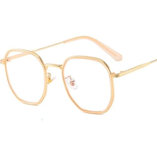 Vintage Anti Blue light Glasses Frame Men Clear Lens Myopia Optical Mirror Metal Men Transparent Anti Glare Eyewear Frames
