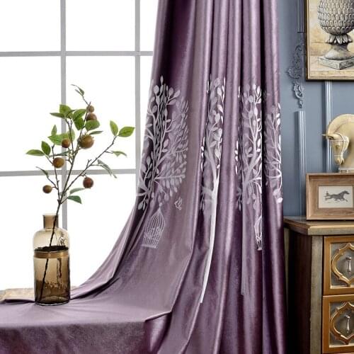 High Quality Of Italian Velvet Curtains Blackout High-end Curtain For Living Room Bedroom Purple And Green