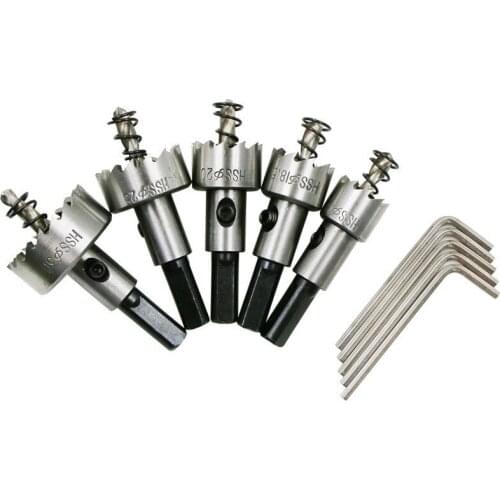 5PCS High quality HSS High speed Steel Drill Bit for Hole Opener Aluminum, Metal Sheet Reamer 16-30mm 6542 titanium plating