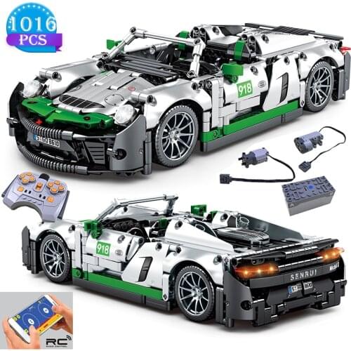 High-tech Creation Ideas Famous Remote Control Car Building Blocks Racing Model Childrens Educational Bricks Toys Boys Gifts