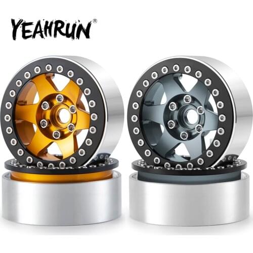 YEAHRUN 2.2 inch Aluminium Wheel Rims Hubs for Axial Wraith 90048 RR10 TRX-4 1/10 RC Rock Crawler Car Truck Upgrade Parts