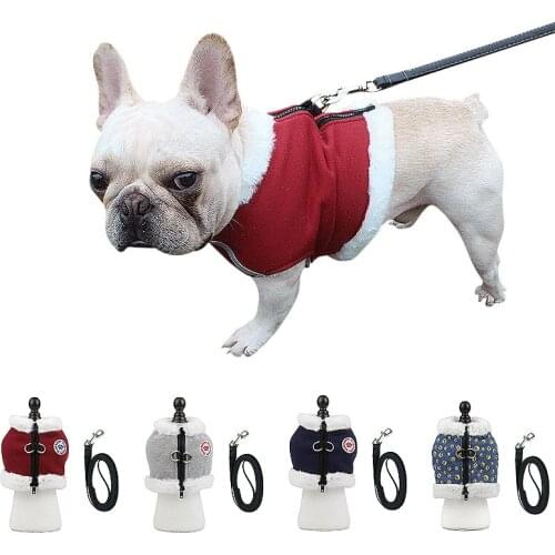 Winter Dog Cat Harness For Chihuahua Small Medium Reflective Keep Warm Nylon Pet Puppy Vest Walking Lead Leash For Yorkie Teddy