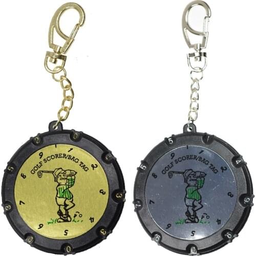 1pc 18 Hole Golf score counter Golf Stroke Putt Shot Score Counter Keeper Scoring Tag Bag Clip Keychain