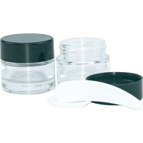 10Pcs 10ml Reusable Hyaline Glass Hand Cream Bottles Black Plastic Lid Exquisite Gifts Cosmetics Empty Vitreous Jars