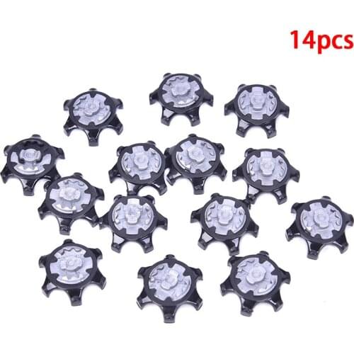 14pcs Golf shoes soft Spikes Pins 1/4 Turn Fast Twist Shoe Spikes Replacement Set Golf Training Aids