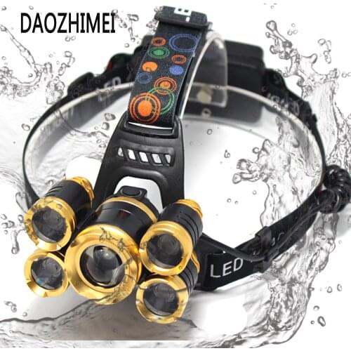 15000Lm XM-T6x4 LED Headlight ZOOM Flashlight Torch Camping Fishing Headlamp lantern Use 2*18650 battery / AC/Car/Usb/ charging
