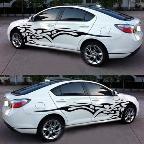 2 pcs car car flame flame motorcycle car sticker full body decal decorative cover protector car sticker car styling accessories