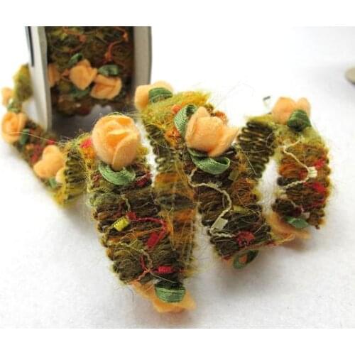 2 Yards 3/4 Inch Woven Ribbon Trim|Jacquard Trim|Embroidered|Floral Pattern|Curtain Decoration|Supplies|Geometric|Clothing