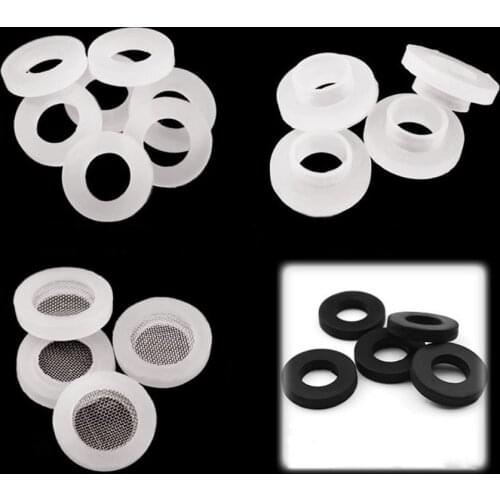 20pcs O-Rings Water Heater Seal Silicone Gaskets 1/2" 3/4" 1" 2" PTFE Flange Washer / Rubber Flat Washer With Filter Screen
